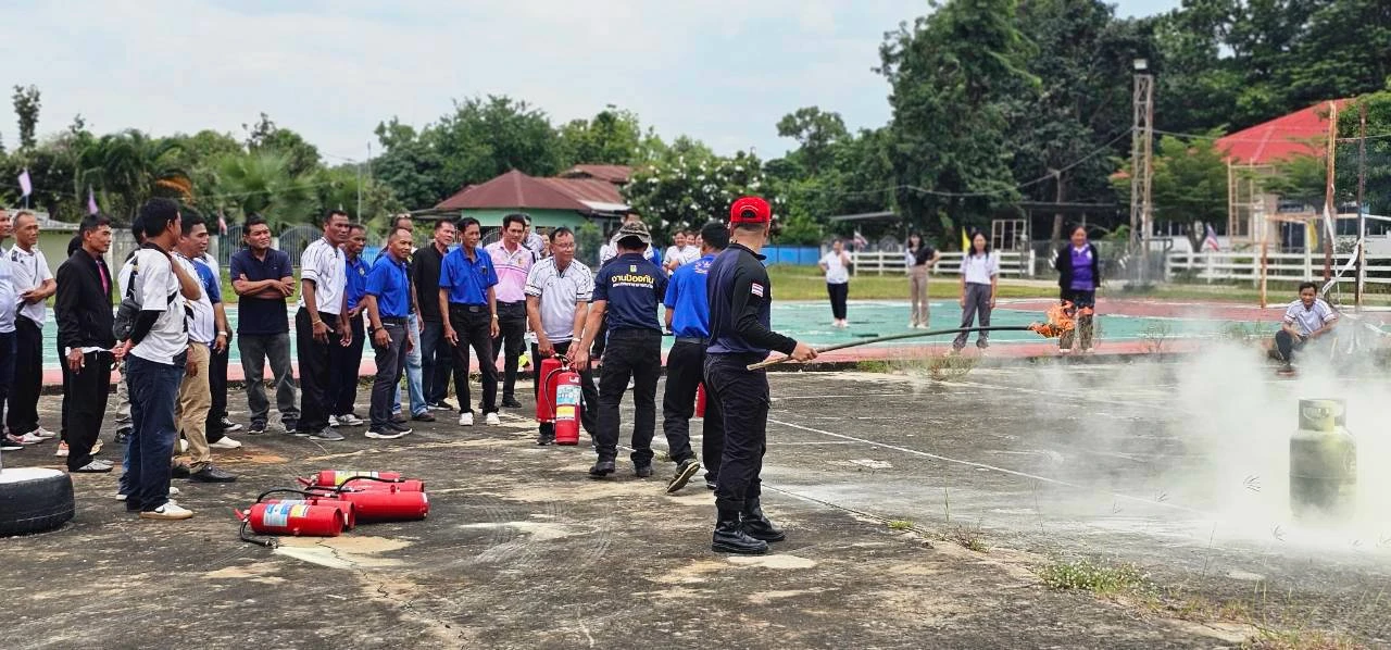 โครงการฝึกซ้อมแผน ป้องกันและบรรเทาสาธารณภัย ฝึกอบรมการดับเพลิงขั้นพื้นฐานและฝึกซ้อมแผนอพยพหนีไฟ ประจำปีงบประมาณ 2569